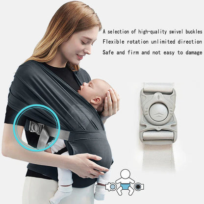 Adjustable Newborn Baby Sling - Soft Breathable Air Mesh Wrap Carrier with Hip Seat Support