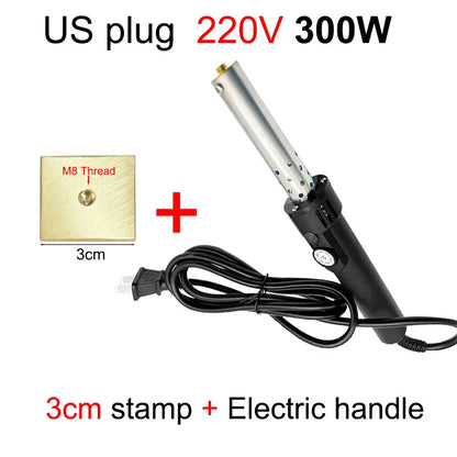 Handheld Copper Hot Stamping Machine – Electric Branding Iron for Wood, Leather & Cake DIY Crafts