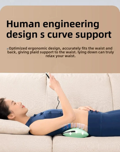 Electric Lumbar Traction Device Massager – Adjustable Intensity with Heat Function, Inflatable Back Stretcher