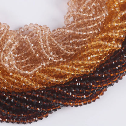 Austria Crystal Rondelle Beads - 2mm/4mm/6mm/8mm Faceted Glass Spacer Beads for DIY Jewelry & Bracelet Making