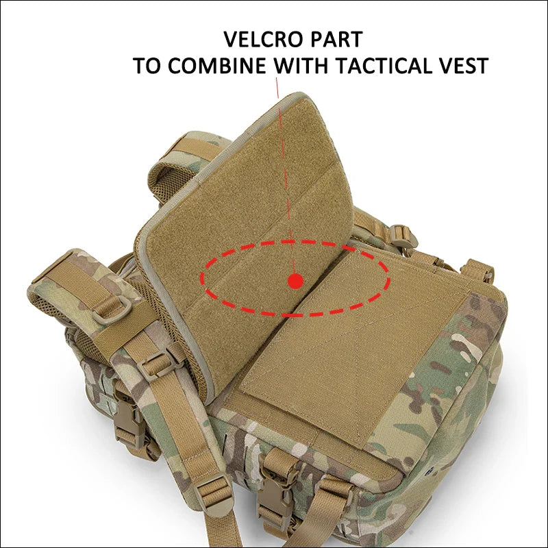 1000D Nylon Hunting Backpack – Lightweight Molle Plate Carrier Rucksack, Hiking & Sports Bag Compatible with Vest