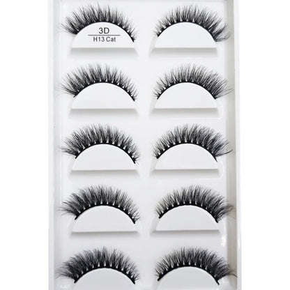 38 Styles 5 Pairs 3D Mink False Eyelashes – Natural Fake Lashes Makeup Beauty Tools