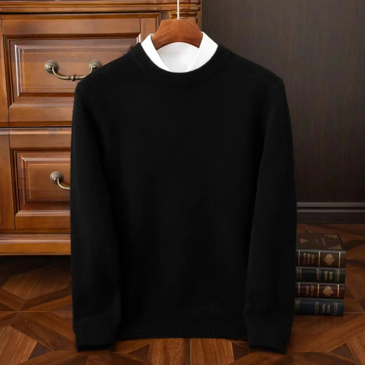 Men's 2025 Cashmere Sweater - O-Neck Oversized Loose Fit Knitted Pullover Autumn Winter Korean Style Top