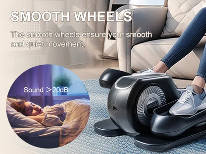Under Desk Elliptical Machine – Leg Exerciser with Remote Control & 12 Adjustable Speeds, Quiet Elliptical Trainer