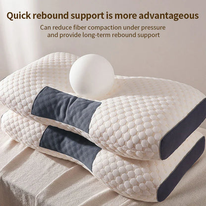 2024 New Neck Pillow – Cervical Orthopedic Soybean Fiber Massage Pillow for Sleep & Neck Protection