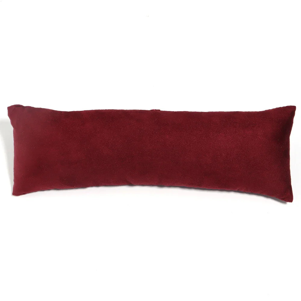 Velvet PU Leather Jewelry Pillow Stand – Organizer for Bracelets, Bangles, Anklets & Watches, Display & Photography Prop