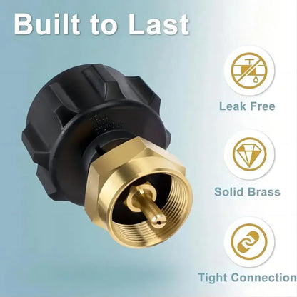 YANBIGUO Propane Refill Adapter - Solid Brass Coupler for Refilling 1lb LP Gas Cylinders from 20lb Tanks