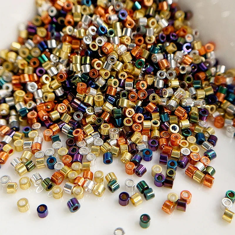 Oil Painting Color Glass Seed Beads - 11/0 Loose Spacer Beads for DIY Jewelry Making, Sewing & Craft Accessories