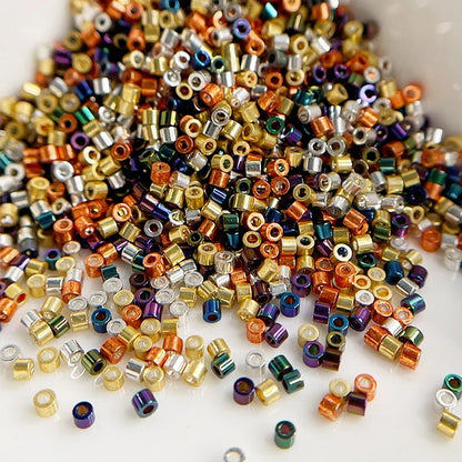 Oil Painting Color Glass Seed Beads - 11/0 Loose Spacer Beads for DIY Jewelry Making, Sewing & Craft Accessories