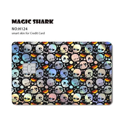 Magic Shark Holographic Laser Skin - Evil FBI Money Credit Bank Card Sticker Cover No Fade Protective Film