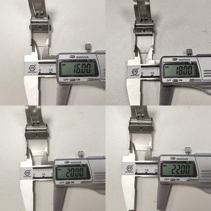 Watchdives Stainless Steel Watch Clasp – 16mm/18mm/20mm/22mm Folding Safety Milled Deployant Replacement Buckle