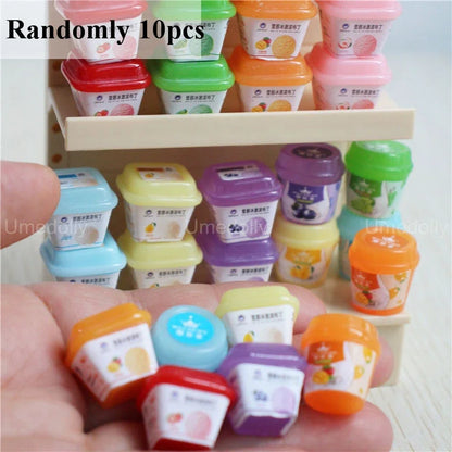 1/6 Miniature Dollhouse Supermarket Set – Mini Snacks & Drinks for Blythe & BJD Dolls