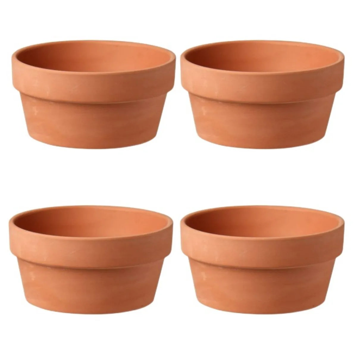 6PCS Terracotta Clay Flower Pots – 3.5” Mini Planters with Drainage Hole for Succulents, Cactus & Nursery Plants