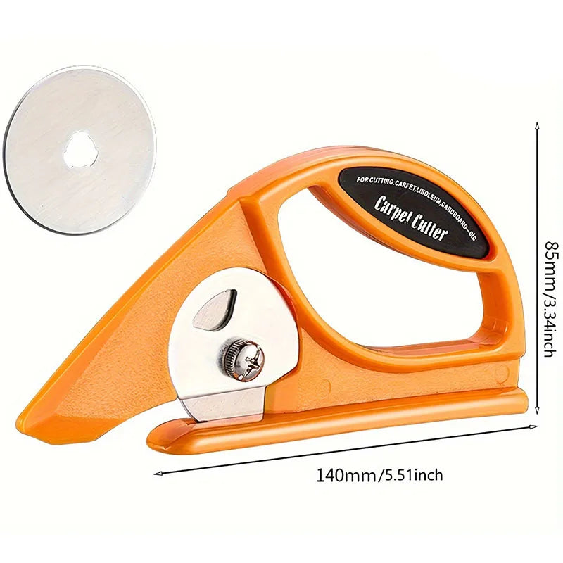 45mm Rotary Material Cutter - Heavy-Duty Utility Knife for Carpet, Linoleum, Fabric & Paper