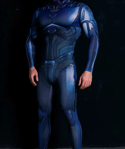 Men's Cyberpunk Muscle Bodysuit - Sci-Fi Printed Cosplay Zentai Costume for Carnival, Stage & Performance Events