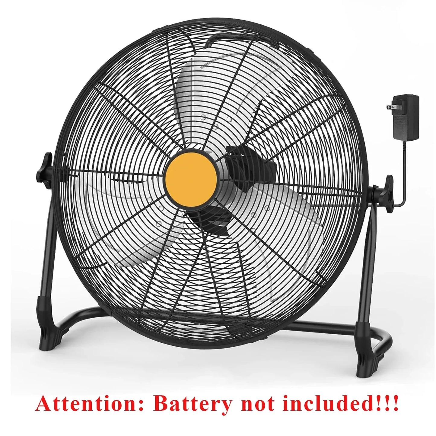 Cordless Floor Fan - 12/16-Inch Portable Fan Compatible with DeWalt 20V Max Batteries