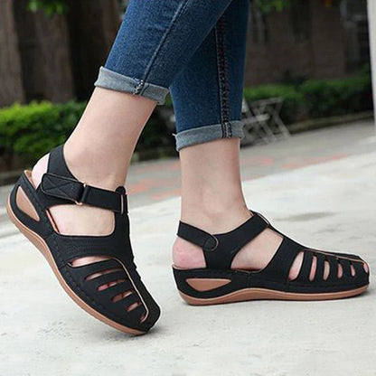 Women's Bohemian Wedge Sandals - Elegant Summer Gladiator Shoes with Heels
