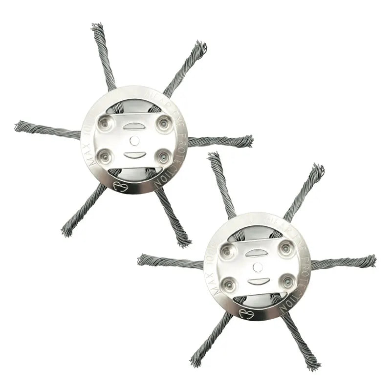 LUSQI Steel Wire Wheel Grass Trimmer Head – 6/8/9 Inch Universal Brush Cutter Attachment for Weed, Moss & Rust Removal for Straight Shaft Trimmers