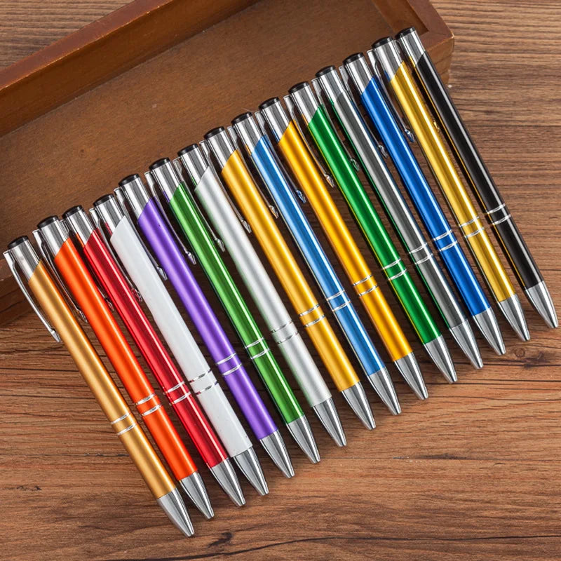 50PCS Custom Metal Ballpoint Pens — Personalized Engraved Logo Advertising Pen, Ideal Gift and Promotional Item