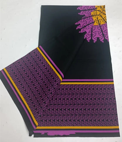 100% Cotton Ankara Wax Fabric - High Quality Soft Real Dutch Pagne Print for Dresses & Sewing