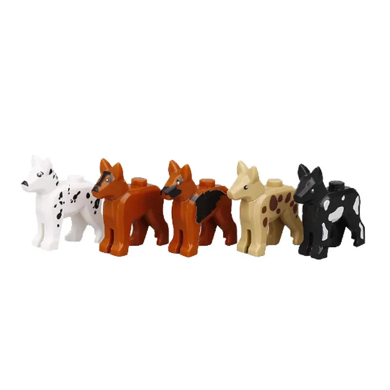 MOC Animal Scene Building Blocks – Zoo & Wildlife DIY Toy Bricks with Ducks, Cats, Dogs, Penguins, Eagles, Wolves, Bears, Deer, Sharks, Snakes, Mice, Sheep (K055)