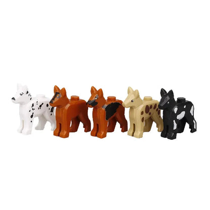MOC Animal Scene Building Blocks – Zoo & Wildlife DIY Toy Bricks with Ducks, Cats, Dogs, Penguins, Eagles, Wolves, Bears, Deer, Sharks, Snakes, Mice, Sheep (K055)