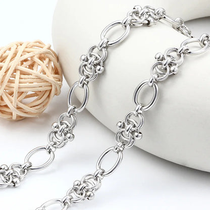 316L Stainless Steel Chain Bracelet - Hip Hop Tricycle Design DIY Statement Jewelry For Men & Women Kpop Style