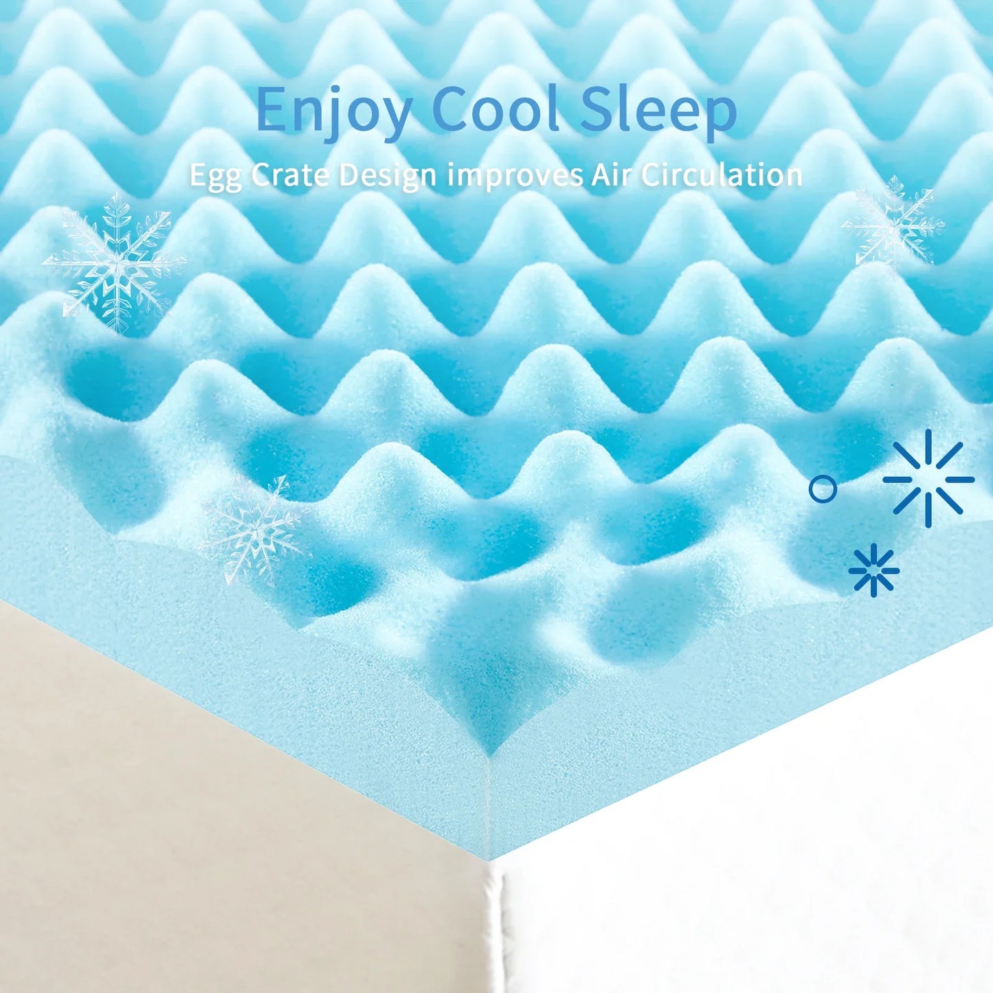 Memory Foam Tatami Mattress Topper - 2 Inch Gel-Infused Foam, Plush & Pressure-Relieving, CertiPUR Certified