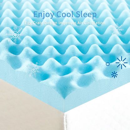 Memory Foam Tatami Mattress Topper - 2 Inch Gel-Infused Foam, Plush & Pressure-Relieving, CertiPUR Certified
