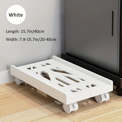 Versatile Adjustable Mobile CPU Stand with Ventilation - PC Tower Holder on 4 Caster Wheels, Perfect Under Desk Solution