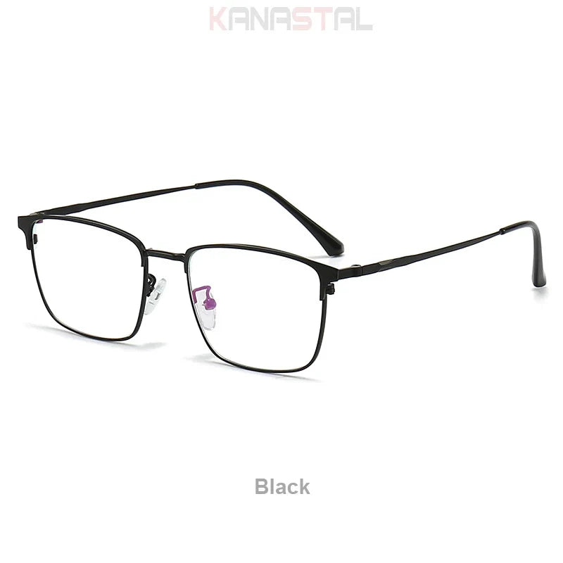Prescription Titanium Eyeglasses - Blue Light Blocking Reading Glasses for Men & Women Myopia Optical Frames