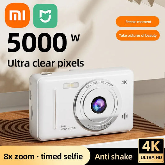 Xiaomi Mijia 4K Digital Camera - 50MP HD Retro Compact Camera with Dual Flash, Auto Focus & Portable Entry-Level Design