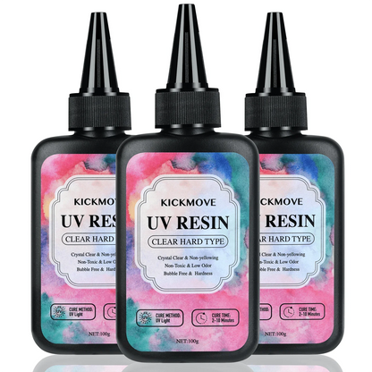300g UV Resin Clear Epoxy - Crystal Clear Hard UV Cure Resin for DIY Craft Jewelry Making