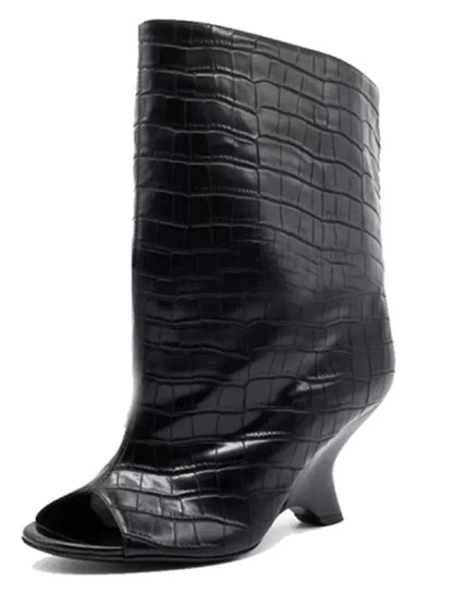 Women’s Knee-High Open Toe Boots 34-44 - 2026 Spring/Summer Chunky High Heel Fashion Boots