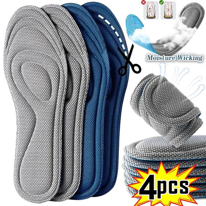 2 Pairs Memory Foam Orthopedic Insoles – Antibacterial, Sweat-Absorbing Shoe Inserts for Sports, Running, and Everyday Comfort