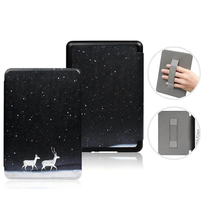 SA568B Leather Case for Kindle Paperwhite 12th Gen 2024 Signature Edition – 7-Inch Cover with Hand Strap & Auto Sleep