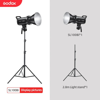 Godox SL100Bi LED Video Light - 100W Bi-Color 2800-6500K Studio Light with Bowens Mount & LCD Display