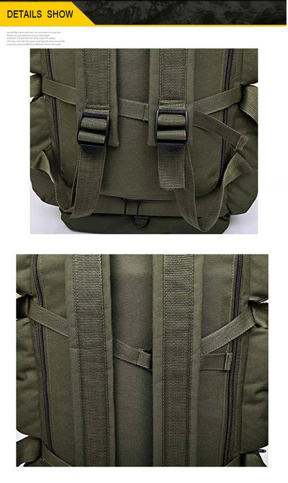 100L Large Travel Backpack & Camping Bag - Tactical Hiking, Trekking & Carry-On Duffel for Men