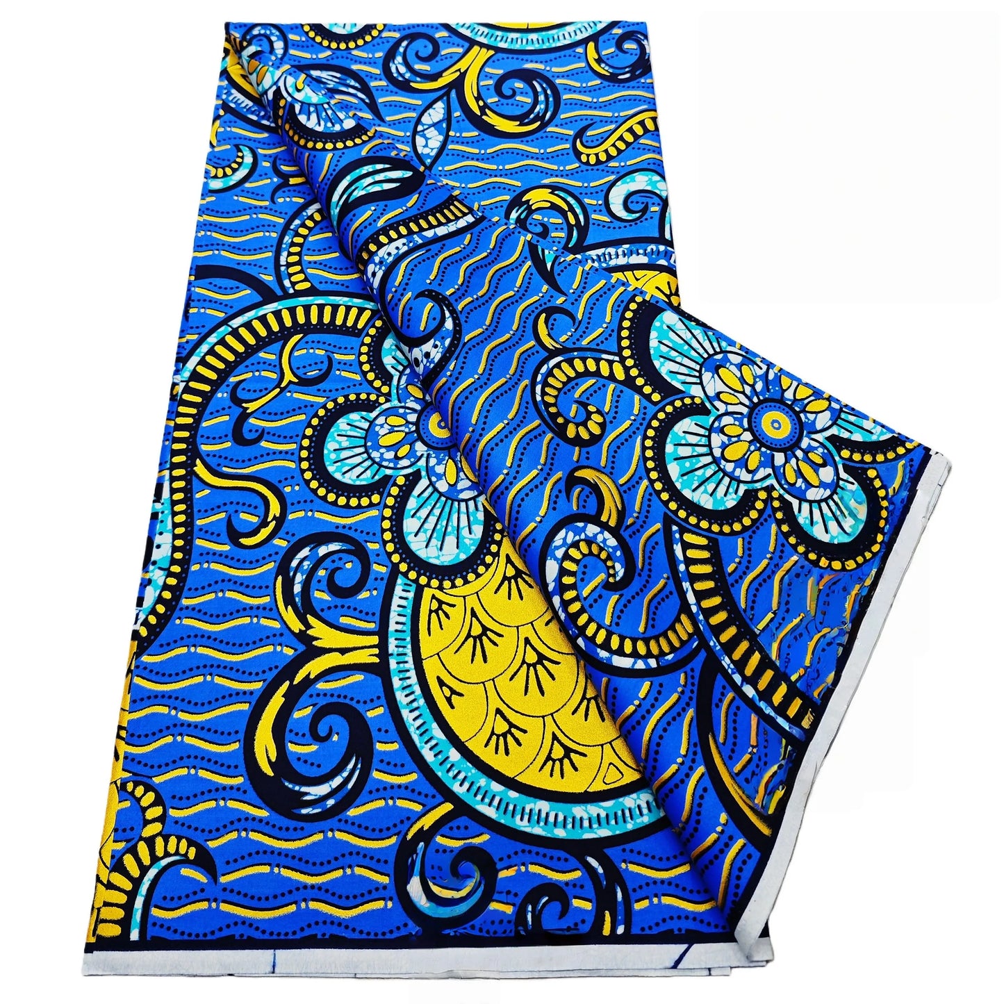 Grand Super Ankara Wax Fabric - Original 100% Cotton Glitter Batik Pagne 6 Yards Nigerian Party Dress Sewing Material