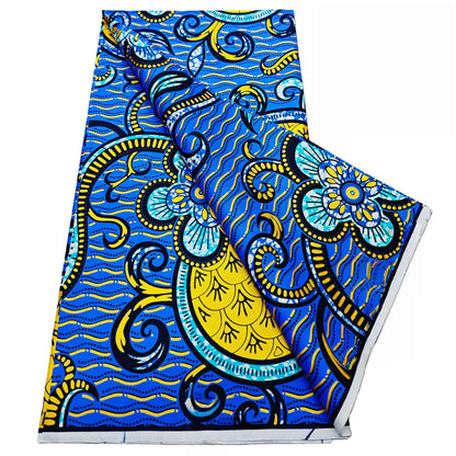 Grand Super Ankara Wax Fabric - Original 100% Cotton Glitter Batik Pagne 6 Yards Nigerian Party Dress Sewing Material