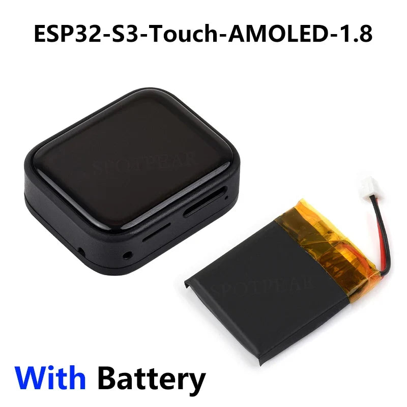 ESP32-S3 AMOLED Development Board - 1.8-Inch Touchscreen LVGL AI Voice Programmable Smart Watch