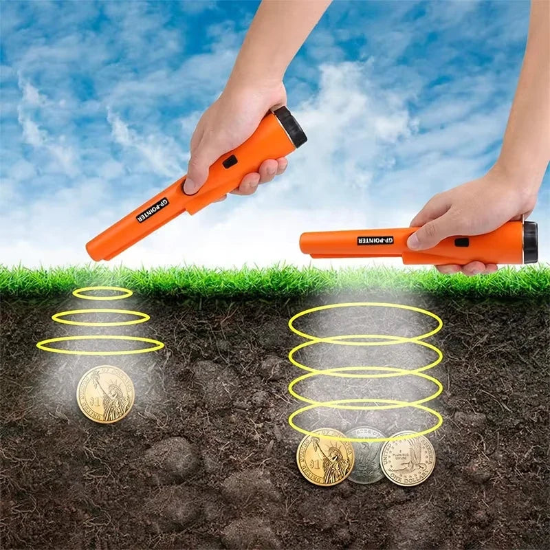 Handheld Underground Metal Detector - High Sensitivity Waterproof GP Pointer with Positioning Rod
