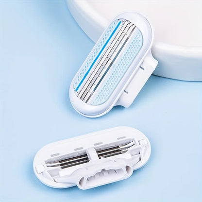 3-Layer Women’s Manual Razor — Replaceable Head Shaver for Armpit, Bikini & Body Hair Removal