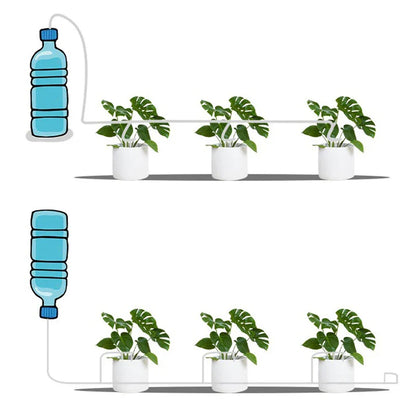 Garden Drip Irrigation Kit — Water-Saving Micro Dripper System with Regulating Valve and 4/7mm Hose for Potted Plants and Greenhouse