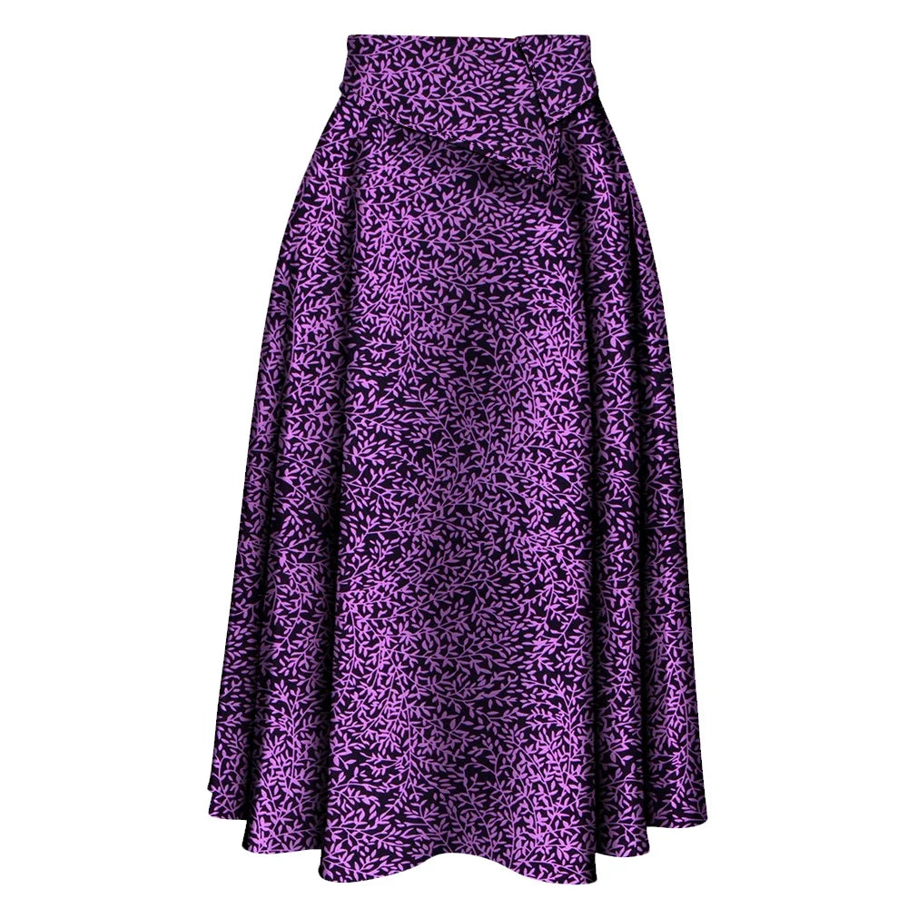 African Ankara Skirt for Women - High Waist Long Printed Party Skirt