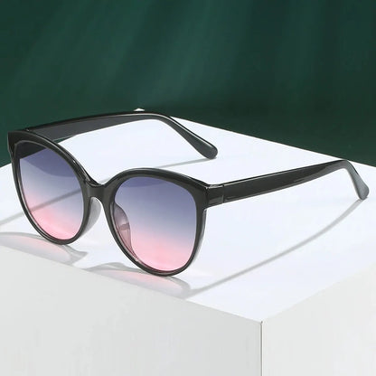 Cat Eye Sunglasses for Women - Oversized UV Protection Outdoor Driving Sunshade Glasses