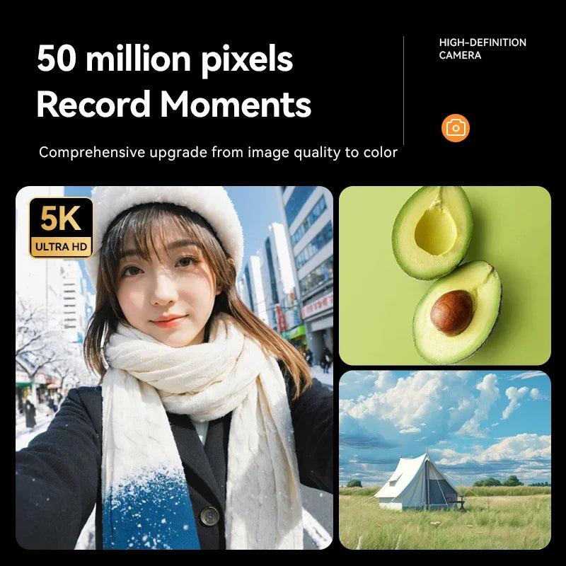 Xiaomi 4K Digital Camera – 50MP, 16X Zoom, Anti-Shake, Flash, Outdoor Student Video Recorder