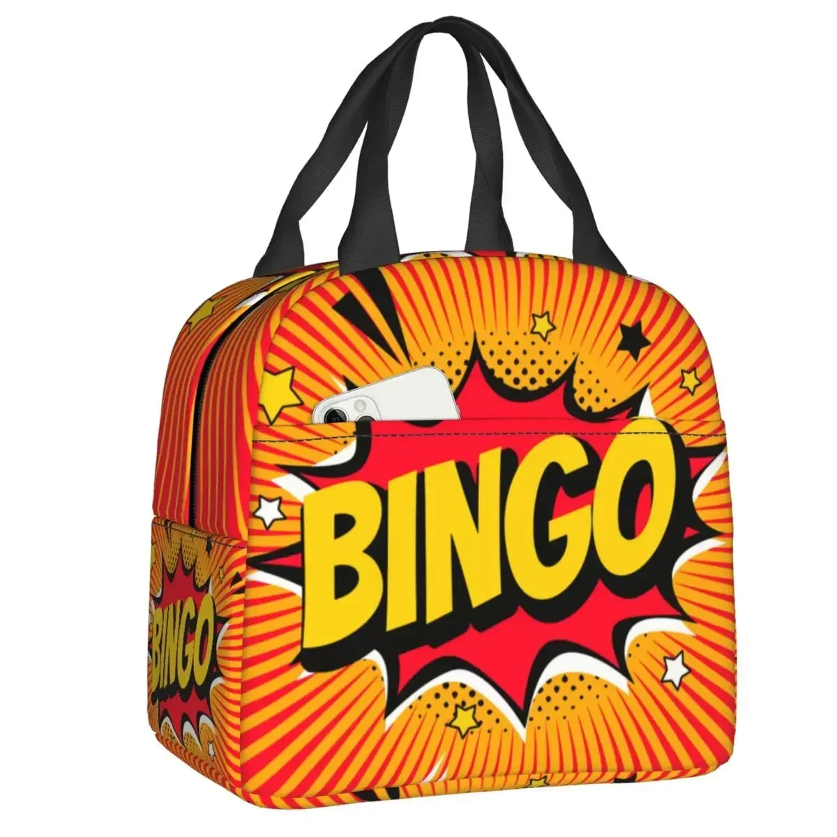 Bingo Queen Insulated Lunch Bag - Waterproof Thermal Cooler Tote for Work, Office & Picnics