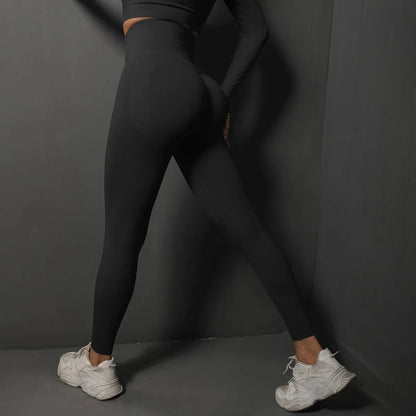 High Waist Women’s Yoga Leggings – Seamless Push-Up Fitness, Running & Gym Pants with Hip Lift and High Elasticity