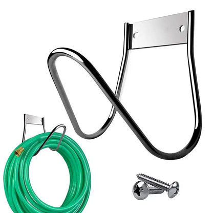 Stainless Steel Hose Hanger – Heavy Duty Wall-Mount Hook for Garden & Expandable Hoses
